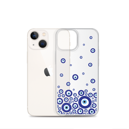 Drip Blue Beads Clear Case for iPhone®