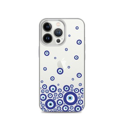 Drip Blue Beads Clear Case for iPhone®