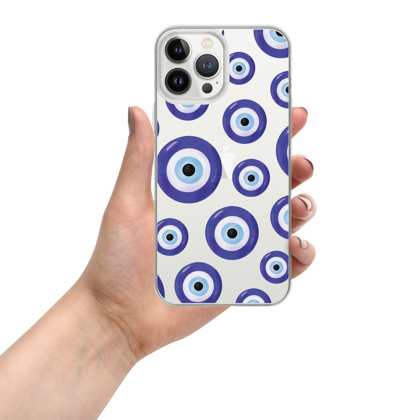 Sketched Blue bead Clear Case for iPhone