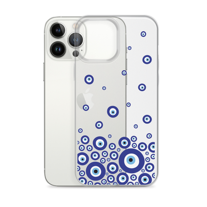 Drip Blue Beads Clear Case for iPhone®