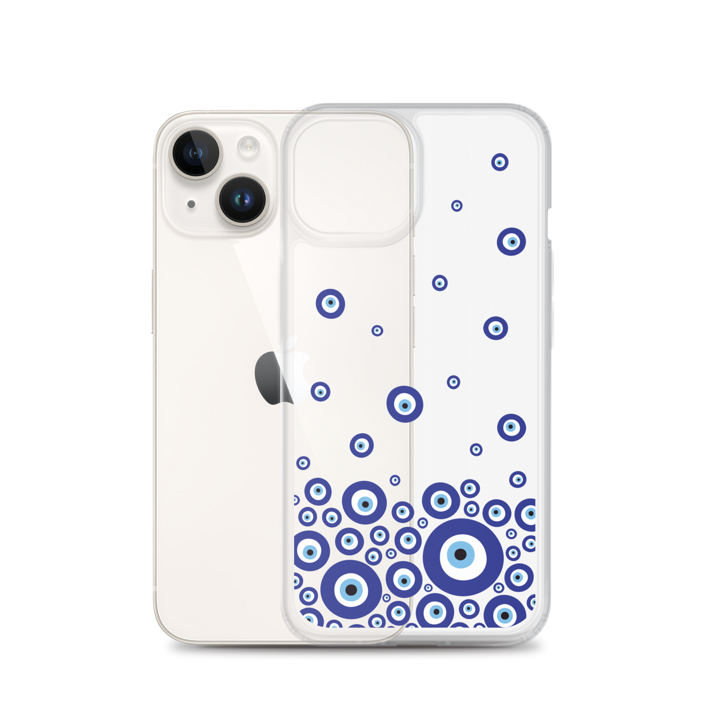 Drip Blue Beads Clear Case for iPhone®