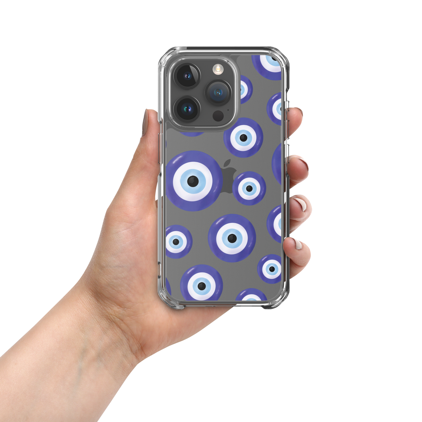 Sketched Blue bead Clear Case for iPhone