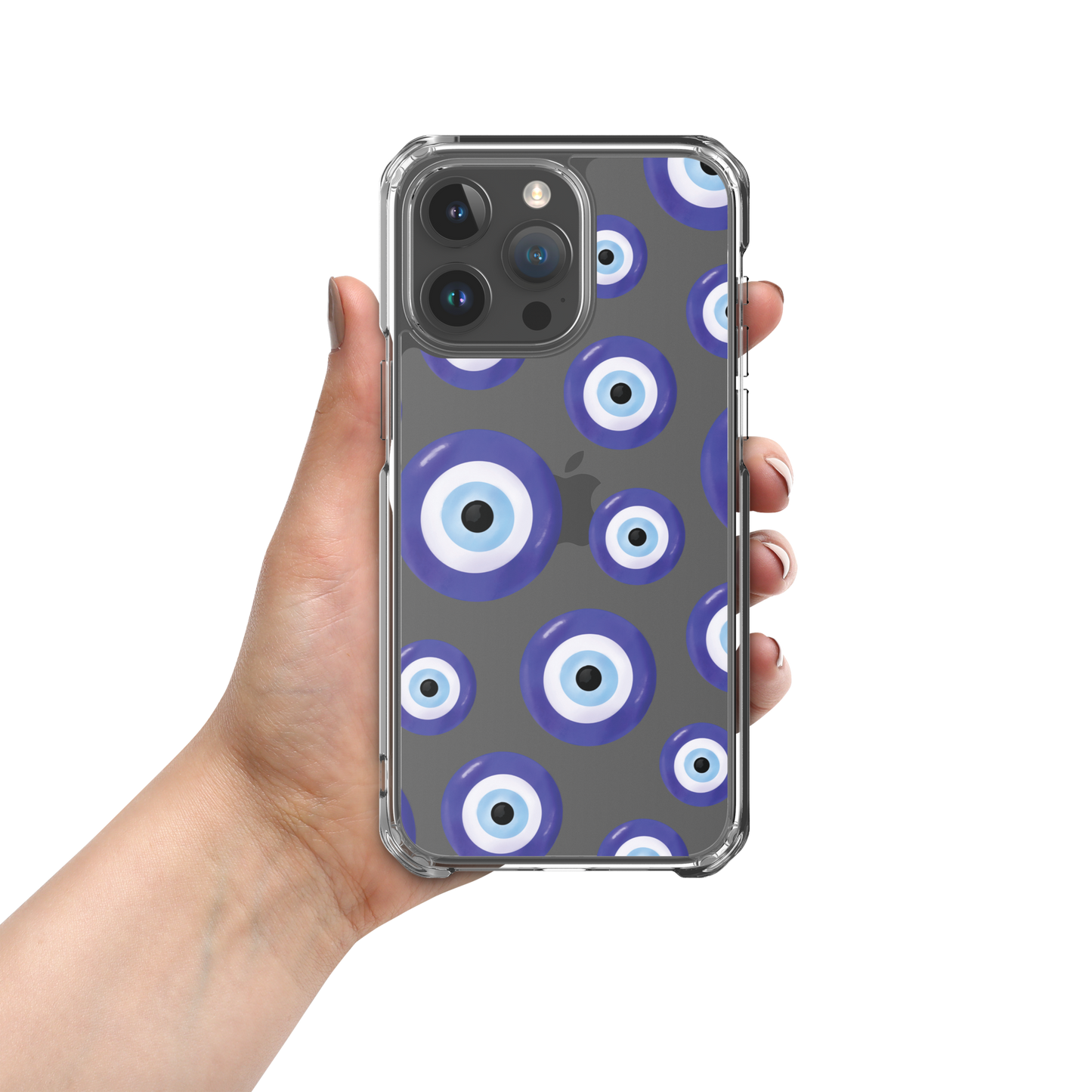 Sketched Blue bead Clear Case for iPhone